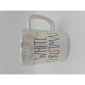 Rae Dunn White Christmas Iridescent Mug